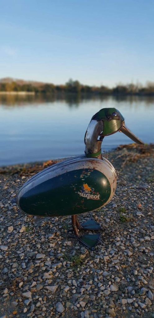 canard fait avec un réservoir de moto peugeot récupéré