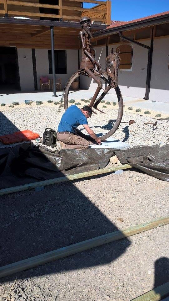 Installation de donquichotte au Haras à Villelaure.